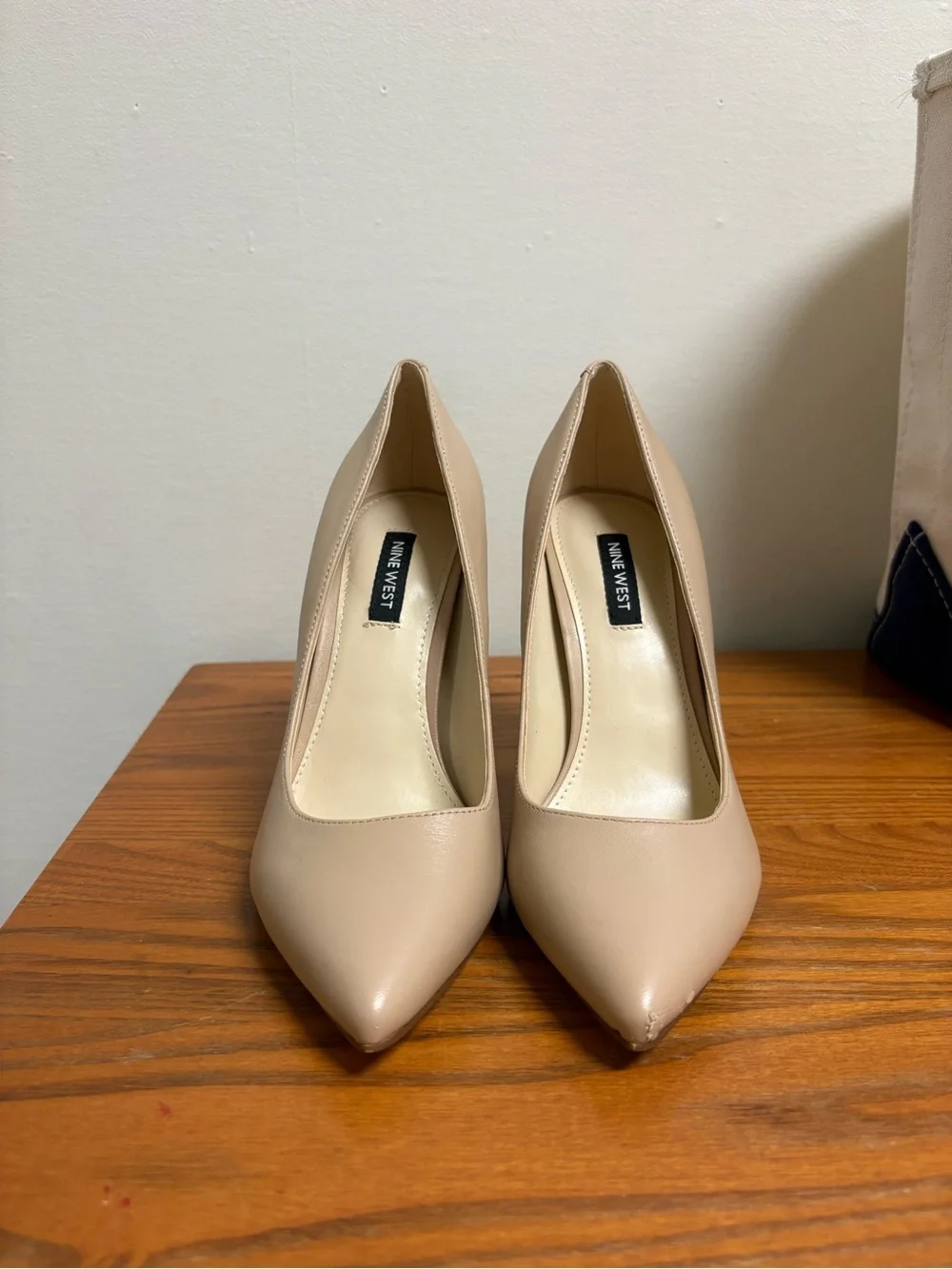 Nine West Pointed-Toe Stiletto Pump in Beige